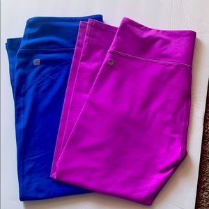 2 pair Fabletics workout capris